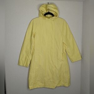 ‘S MaxMara Hooded Yellow Trench Rain Jacket Coat Women's Size 8